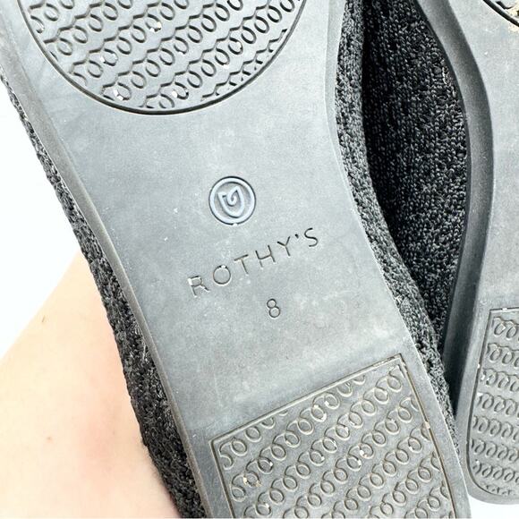 Rothy’s The Honeycomb Loafer Slip On Flats In Black Size 8 Office Preppy Comfort - Picture 11 of 13